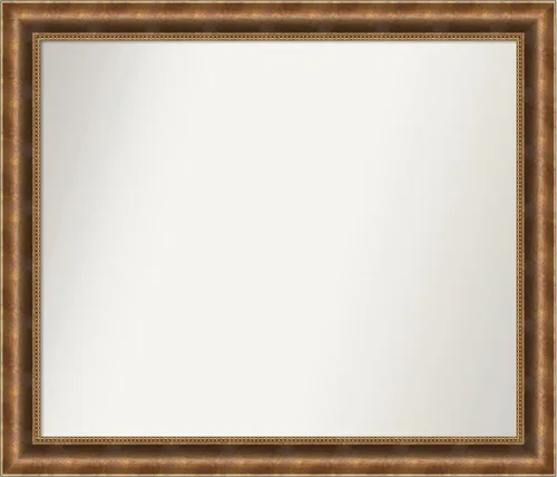 Vista 932 de Amanti Art Espejo de pared personalizado no biselado (25 x 25 pulgadas), marco de bronce acentuado, varios tamaños personalizados, espejo de baño