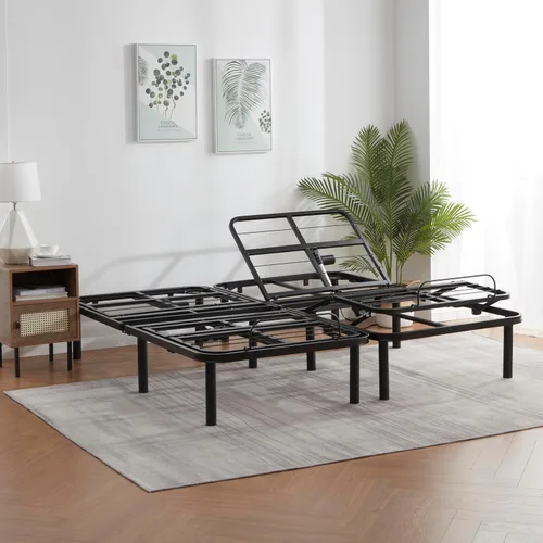 Vista 15 de Nestl Marco de Cama Ajustable, Marco de Cama de Masaje Ajustable de Espacio Cero, Base de Cama Ajustable con Masaje de Cabeza y Pies, Control Remoto