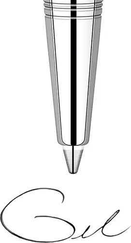 Vista 4 de Parker, recarga de pluma de gel para plumas de punta media, tinta negra, 4 recargas