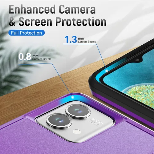 Vista 4 de Funda para Moto G Stylus 5G 2023, con protector de pantalla, [probada contra caídas de grado militar], funda protectora resistente a prueba
