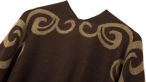 Vista 4 de Urban CoCo - Chal para envolver o capa para mujer, estampada, con borla.