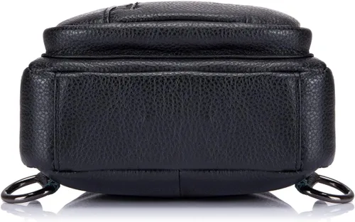 Vista 5 de Bolso de cuero genuino de los hombres del bolso de hombro de la mochila al aire libre casual Crossbody