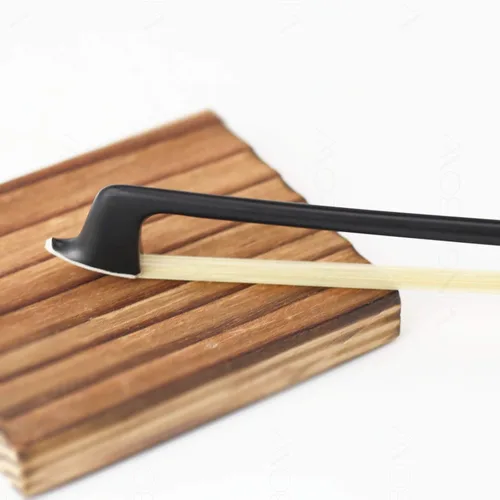 Vista 5 de ¡Nuevo modelo! Arco para violín avanzado de fibra de carbono Vingobow con diseño único con cristal (4/4, flor de lis)