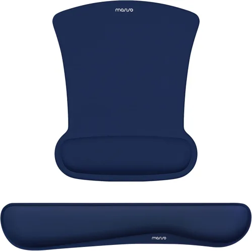 Vista 15 de MOSISO Juego de Reposamuñecas para Teclado y Mouse, Alfombrilla Ergonómica con Base Antideslizante para Alivio del Dolor en Casa/Oficina y Escritura