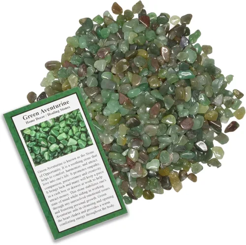 Vista 4 de Fantasia Materiales: 1 lb piedras con chip de Amazonita con tarjeta de identificación de Brasil