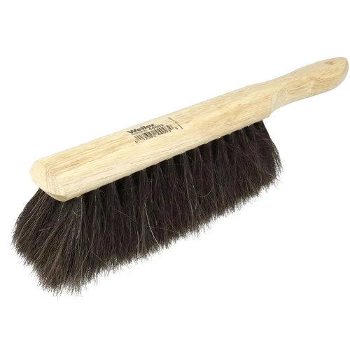 Vista 2 de Cepillo de cerdas de caballo con mango de madera, hecho con pelo de caballo, paquete de de 1, Natural