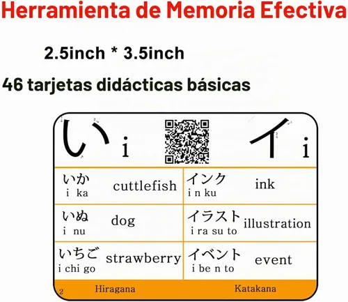 Vista 5 de Tarjetas flash del alfabeto del silabario japonés Hiragana y Katakana