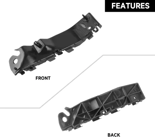 Vista 4 de 1 par de soporte de parachoques delantero izquierdo y derecho compatible con Ford Explorer 2011-2015 para Ford Police Interceptor Utility 2013-2015