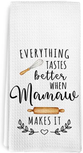 Vista 20 de Gigi - Toallas de cocina para el día de la madre, regalos de cumpleaños, para mujeres, abuelas de nietos, nietos, todo sabe mejor cuando Gigi lo
