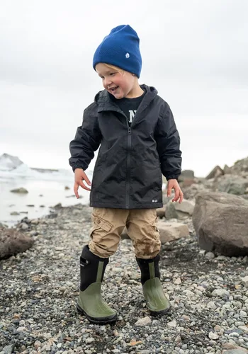 Vista 6 de OAKI Chaqueta impermeable para niños y niños pequeños, impermeable, transpirable, ligera con capucha