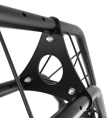 Vista 4 de Kit de arco negro Truss de 8.3 pies de altura, sistema de iluminación portátil para DJ, arco de metal. Capacidad de hasta 660 libras. Configuración
