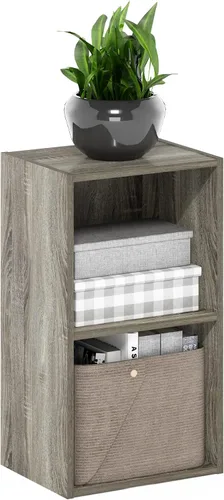 Vista 60 de Furinno PASIR - Estantería de libros de 2 niveles, estantería moderna de 9 x 12 x 21, estanterías abiertas para sala de estar, dormitorio, oficina
