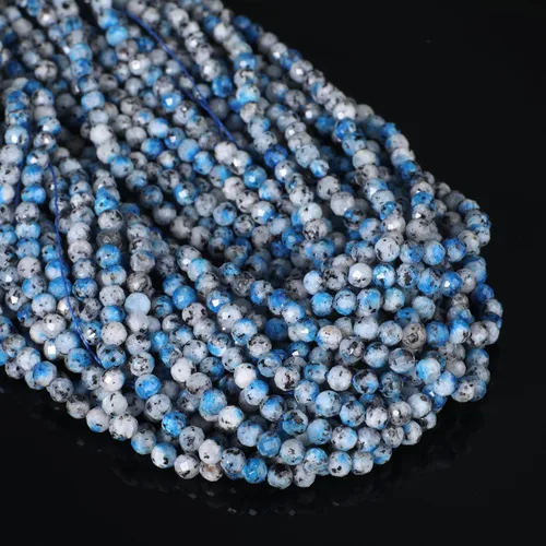 Vista 16 de 180 piezas 2mm Cuentas de piedras preciosas de turquesa africana natural facetada redonda suelta para hacer joyas