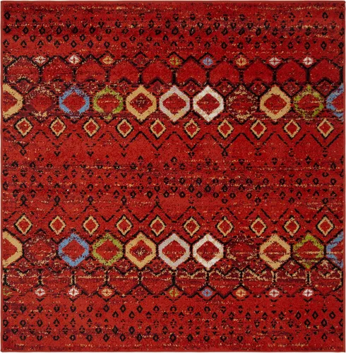 Vista 50 de SAFAVIEH Amsterdam Collection Alfombra Decorativa - 2.3 pies x 4 pies, Negro & Multi, Diseño Marroquí Bohemio, Sin Desprendimiento y Fácil Cuidado