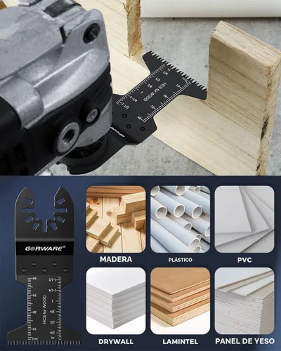 Vista 5 de GORWARE Cuchillas oscilantes para herramientas, dientes japoneses de liberación rápida, kits de cuchillas multiherramienta para Milwauke, Chicago