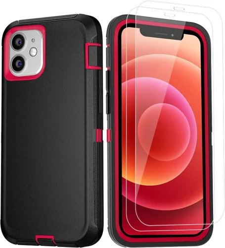 Vista 19 de Funda para iPhone 12 Mini con funda de clip para cinturón y 2 protectores de pantalla, funda de protección completa resistente de grado militar a