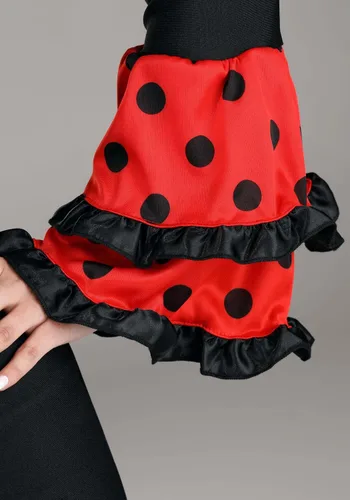 Vista 5 de Disfraz de Senorita española para mujer, vestido de bailarina española rojo y negro, vestido de celebración de España, traje de Halloween
