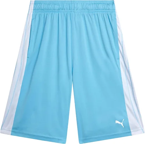 Vista 13 de PUMA Pantalones cortos deportivos para niños, de secado rápido, transpirables, entrelazados, con bolsillos (tallas 4-20)