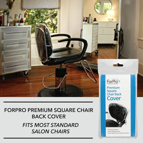Vista 3 de ForPro Professional Collection Funda cuadrada de alta calidad, se adapta a la mayoría de sillas de salón estándar, funda de silla de vinilo