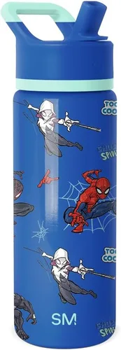 Vista 20 de Simple Modern DC Comics Batman - Botella de agua para niños con tapa con pajilla, vaso aislado de acero inoxidable de 14 onzas para niños, vaso a