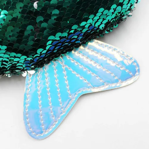 Vista 7 de JUMISEE Riñonera de lentejuelas brillantes para niños y niñas, bolsa de cintura holográfica con purpurina y cola de sirena, bolso cruzado, Verde