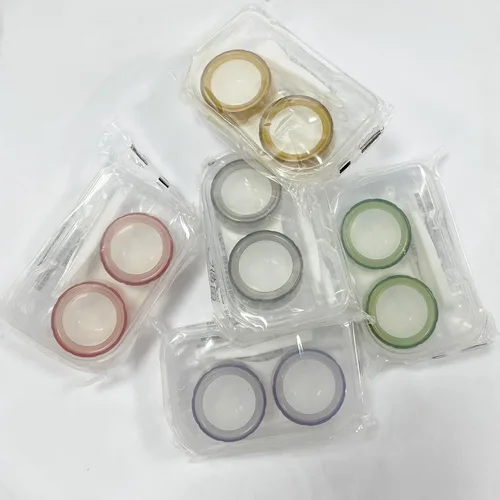 Vista 7 de Fundas para lentes de contacto, colorido soporte para lentes de contacto, estuche de contacto transparente, mini lente de contacto portátil