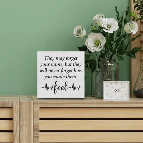 Vista 4 de Inspiration - Cartel decorativo de madera con cita de enfermera