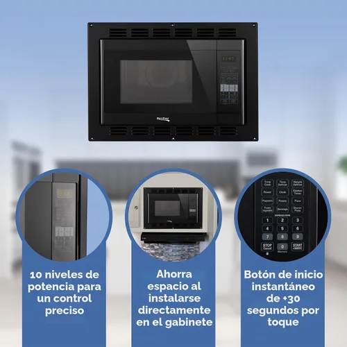 Vista 4 de RecPro RV Horno de microondas con convección 1.1 pies cúbicos 120V Microondas Electrodomésticos Reemplazo directo para High Pointe y Negro