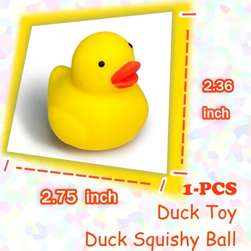Vista 2 de ZTATU Pelotas antiestrés de pato para niños y adultos (1 unidad), juguetes sensoriales fidget suaves y blandos, obsequios de fiesta para niños
