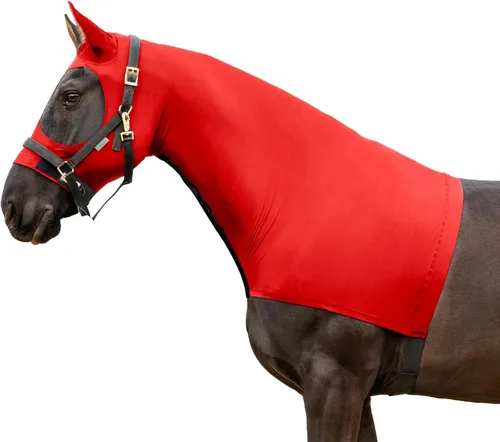 Vista 13 de Resistance Horse Hood Slinky Lycra Zip Mane Braid Shoulder Guard - Hoja de Cuidado de Caballos Sleazy Slickers