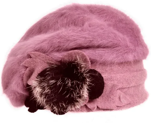 Vista 52 de VECRY - Gorro 100% de lana para mujer, boina de fieltro tipo campana, gorro de vestir para invierno