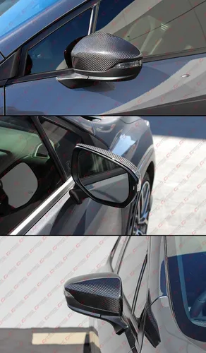 Vista 5 de Cubiertas de espejo retrovisor de fibra de carbono real totalmente seca, superposiciones compatibles con Subaru WRX VB 2022, 2023, 2024