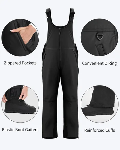 Vista 4 de Sportneer Pantalones de nieve para mujer, pantalones de esquí con aislamiento esencial para mujer, overol para esquí y snowboard