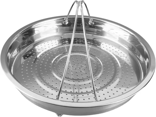 Vista 4 de Omabeta 304 Stainless Steel Vegetable Steam Basket with Handle for Efficient Cooking in High Pressure Pot (Large Size 3.8x7.8cm)