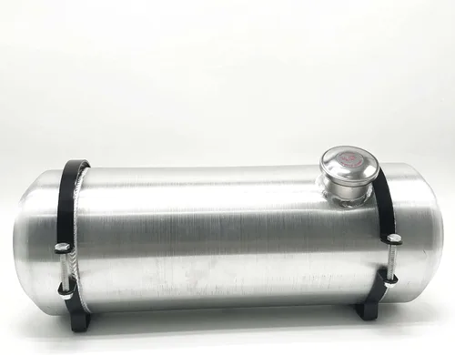 Vista 4 de JSD tanque de gas de 4 galones con llenado final de 8" x 20" de aluminio laminado con salida de llenado final de 1/4 NPT