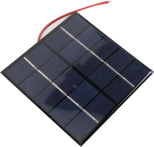 Vista 9 de Panel solar de 1.2 W 5 V, cargador solar portátil de polisilicio con cable electrónico, para teléfono, tableta, cámara al aire libre DIY