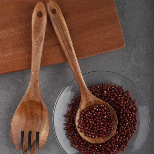 Vista 6 de Juego de utensilios de cocina de madera, juego de utensilios de cocina de madera de 4 piezas