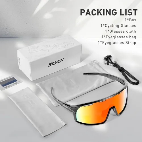 Vista 6 de SCVCN Photochromic Cycling Glasses Sport Sunglasses Clear MTB BMX Men Women Running Driving S145