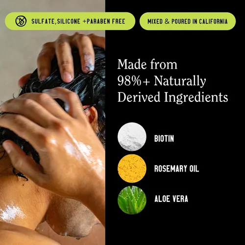 Vista 4 de California Naturals Mens Re:Gro - Juego de champú y acondicionador, antiadelgazamiento y apoyo al crecimiento del cabello, todo tipo de cabello