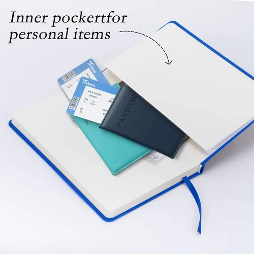 Vista 8 de deli Paquete de 6 cuadernos Moleskine con rayas azules para el trabajo, cuadernos A5 (5.5 x 8.3 pulgadas), 160 páginas de tapa dura, cuadernos