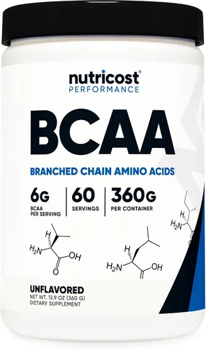Vista 20 de Polvo Nutricost BCAA (Uva, 120 porciones) - Sin gluten, sin OMG, vegetariano, proporción óptima 2:1:1 Sin gluten, vegetariano