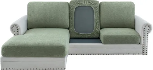 Vista 9 de H.VERSAILTEX Fundas de cojín individuales de jacquard superelásticas para sofá, protector de muebles, fundas antideslizantes suaves y gruesas