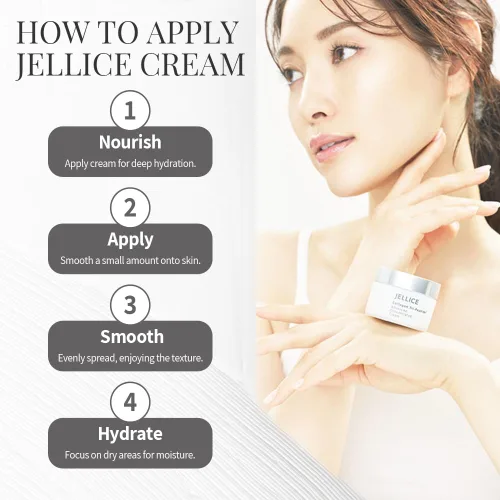 Vista 3 de JELLICE Crema facial avanzada de colágeno – Innovación japonesa en el cuidado de la piel con tripéptidos de colágeno, ácido hialurónico