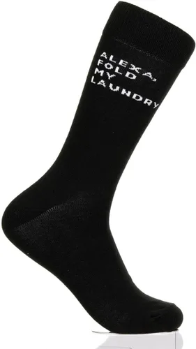 Vista 2 de Calcetines de vestir divertidos de algodón de colores y elegantes, unisex, con patrón familiar