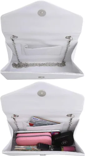 Vista 39 de Dasein Bolso de noche para mujer, embragues de fiesta, bolsos de boda, cóctel, baile de graduación, bolsos con purpurina esmerilada