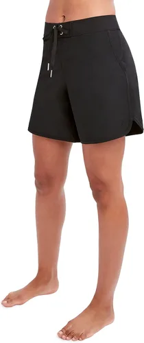 Vista 4 de Nautica Bañador elástico estándar sólido de 9 pulgadas con cordón ajustable en la cintura para mujer