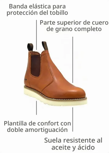 Vista 3 de Botas Chelsea Romeo de Golden Fox para hombre, cómodas y fáciles de poner Brun