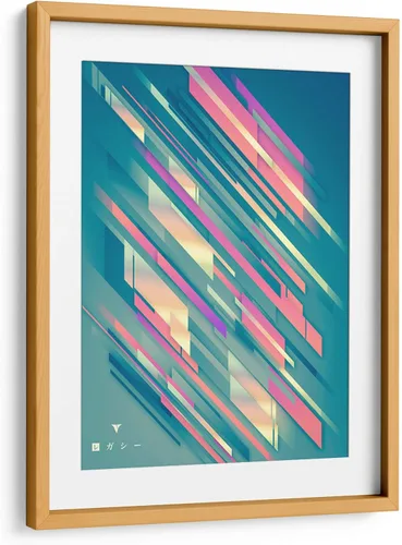 Vista 8 de Canvas Lab LEGACY by Nix 11 x 15 in Fine Art Framed Print, Frame Color: Black, With Mat Abstract, Colorful, Patterns, Modern, Geometric