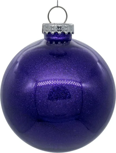 Vista 20 de Vickerman Adorno navideño de bola transparente de 3 pulgadas con interior de purpurina dorada antigua. Oro envejecido