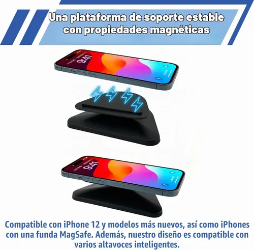 Vista 6 de Sintron Soporte Magnético Ajustable con Montaje para Echo Show 5 de 3ª Generación, Soporte de Pantalla Inteligente con Rotación de 360 Grados